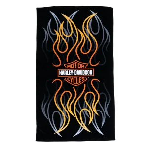 Harley-Davidson® Flames Bar & Shield Telo da spiaggia HDL-19510