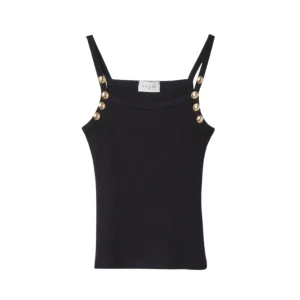 Top Donna con bottoni oro